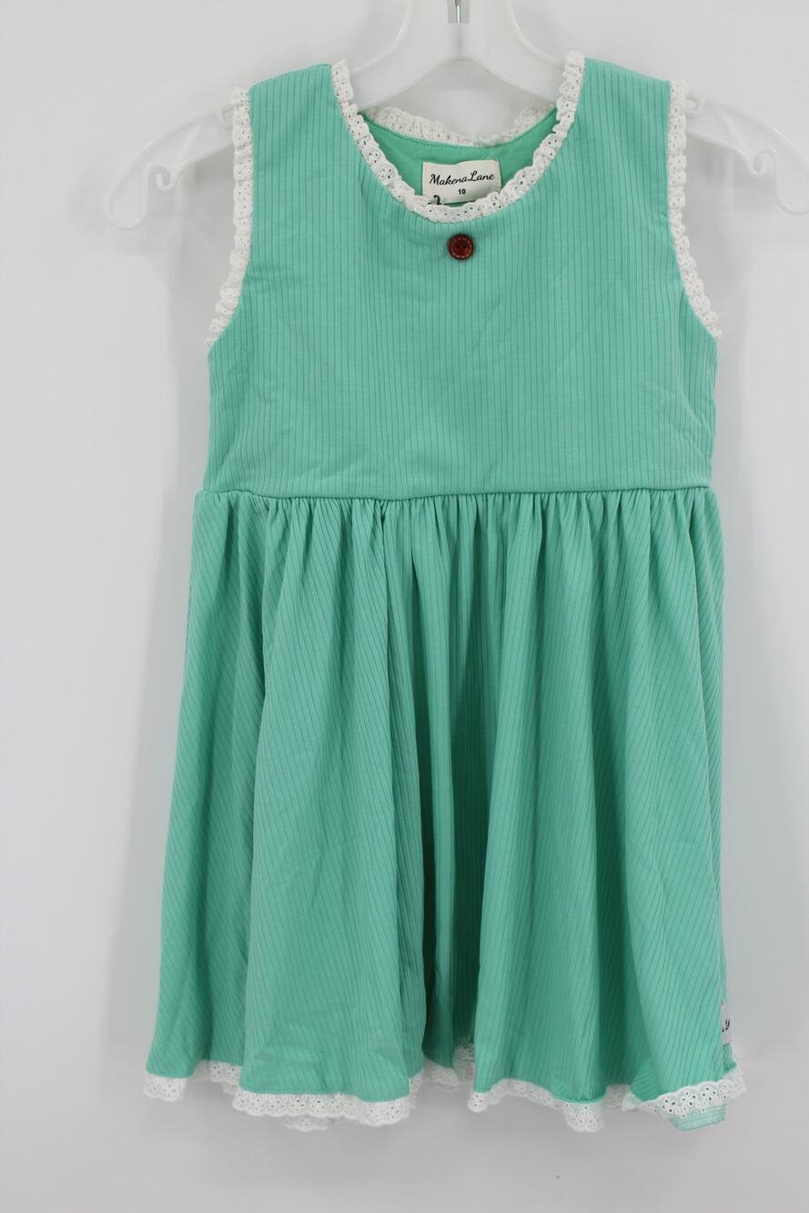 Makena Lane Girls Dress size 10 Mint Green Sleeveless Lace NEW